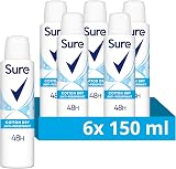 Sure Cotton Dry Anti-Perspirant Deodorant Spray Women 6x 150ml 48hr Protection view 2