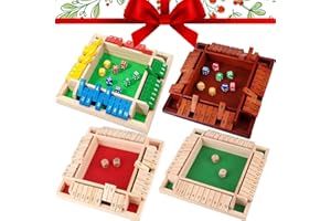 Shut The Box Game, Shut The Box-Wooden Dice Board Game 2-4 Player for Adults Online, Montessori Number Knockdown Game, Improv