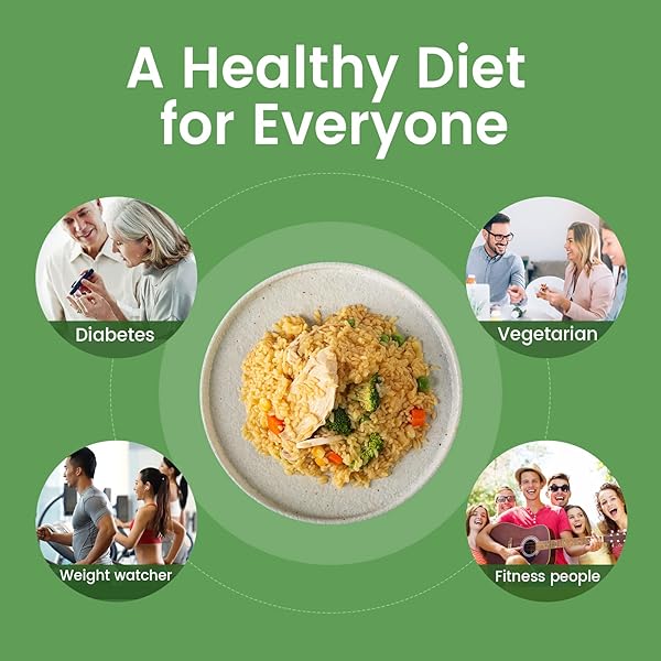 HETHSTIA KONJAC RICE, 10 PACKS SHIRATAKI RICE WITH OAT FIBER, VEGAN, LOW CALORIE FOOD, GLUTEN FREE, FAT FREE, KETO FRIENDLY, LOW CARBS, HOLIDAY GIFTS, HEALTHY DIET