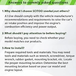 SCITOO car snorkel kit Assembly Replacement For