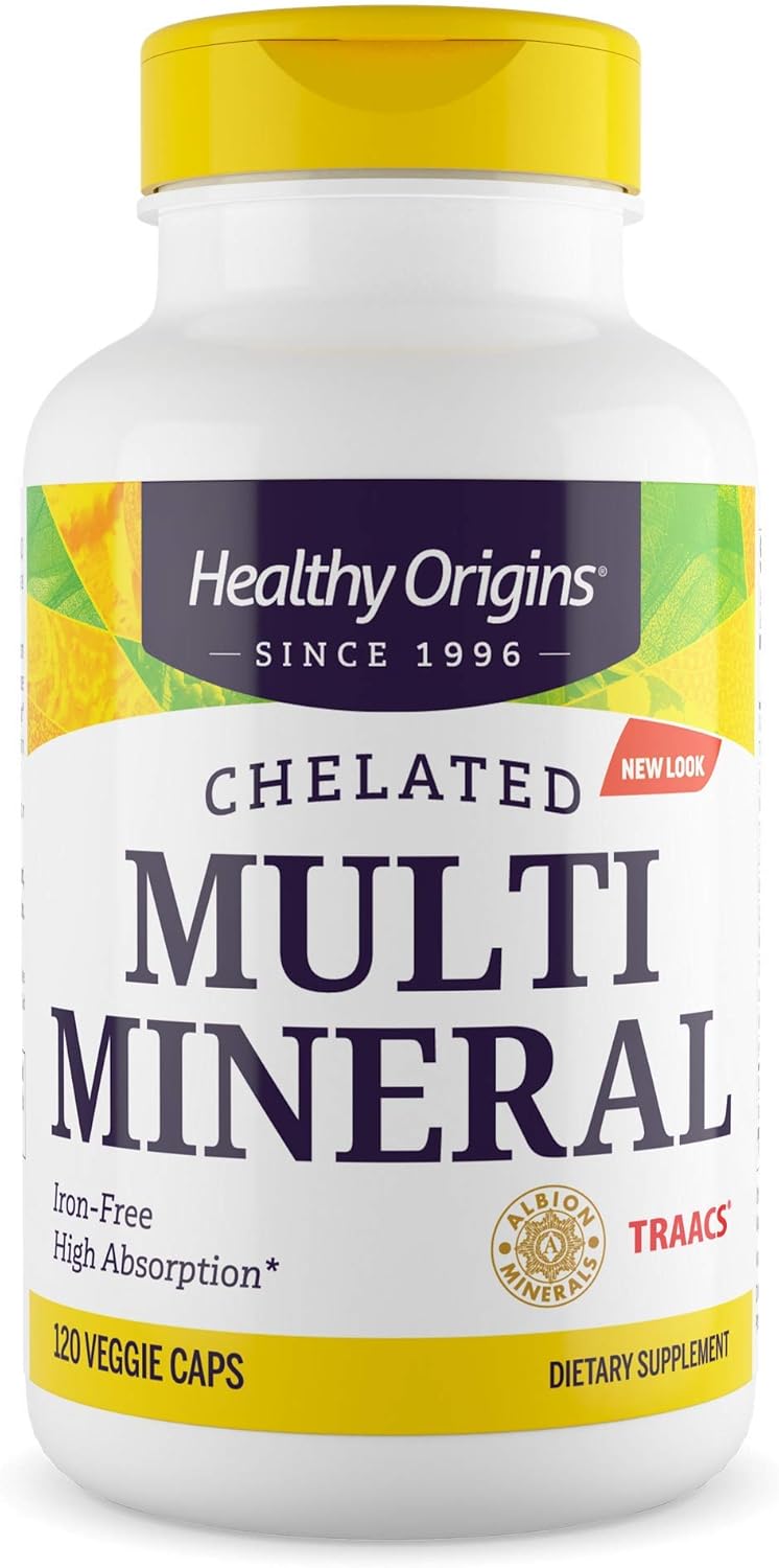 Healthy Origins Chelated Multi Mineral (Featuring Albion Minerals), 120 Veggie Caps: Health & Personal Care