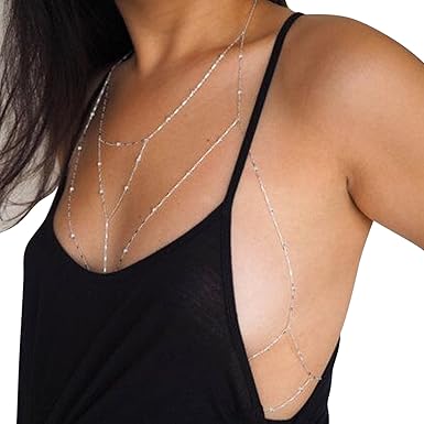 Petalum Bijoux De Taille Chaîne De Corps Femme Maille Perlé Collier Harnais Multi Rangs Plage Bikini - 