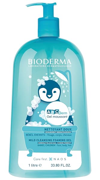 BIODERMA ABCDERM FOAMING GEL, GENTLE SKIN CLEANSER AND...