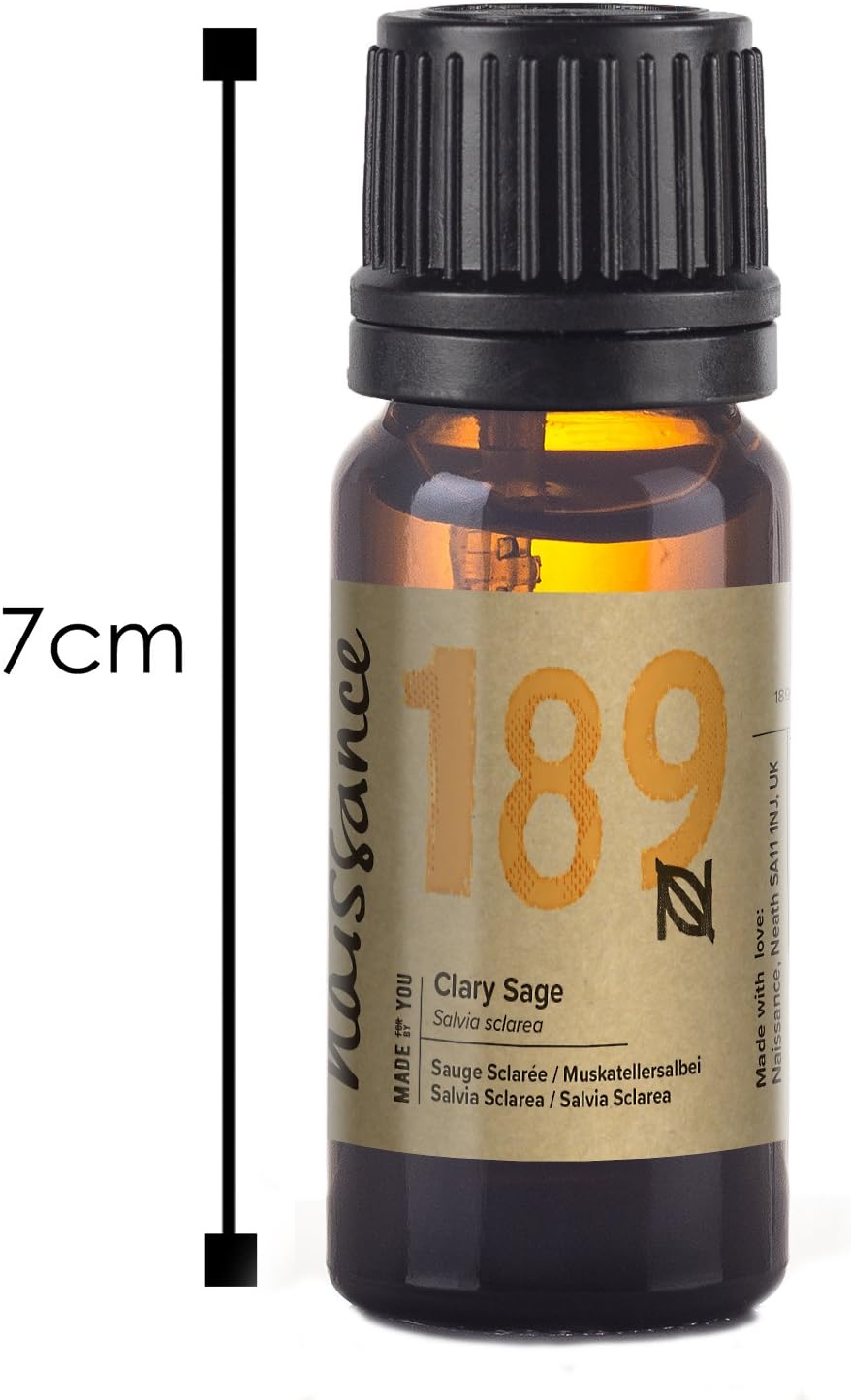Naissance Clary Sage Essential Oil (no. 189) 10ml, Pure, Natural, Cruelty Free, Steam Distilled and Undiluted - Image 4