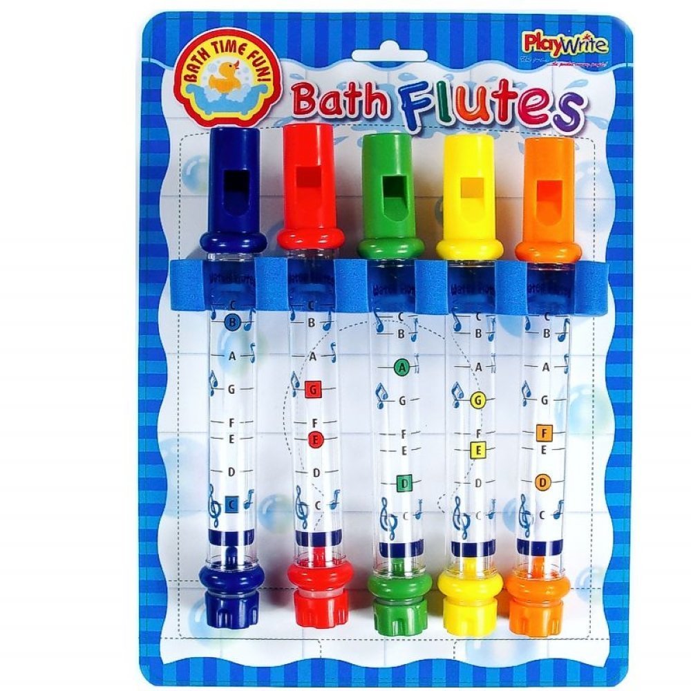 Playwrite Bath Flutes for Kids, Musical Bath Toy with 5 Colourful Water Flutes, STEM Learning Water Play Toy for Toddlers and Children Age 3+