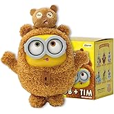 52TOYS Minions Bob &amp; Tim &ndash; Best Buddies Forever Series Vinyl Plush Keychain Collectible Toy- 1PC Action Figures with Soft Touch, Movable Joints, Perfect for Home Decor &amp; Gifts