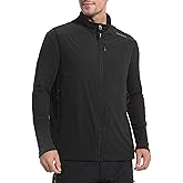 INPAKO Lightweight Vest for Men, Elastic Softshell Golf Vests, Fleece Lined, Water resistent, Hiking, Cycling