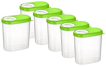 Kigima Gewürzdosen Schüttdosen Streudosen Vorratsdosen 0,30l 6er Set grün