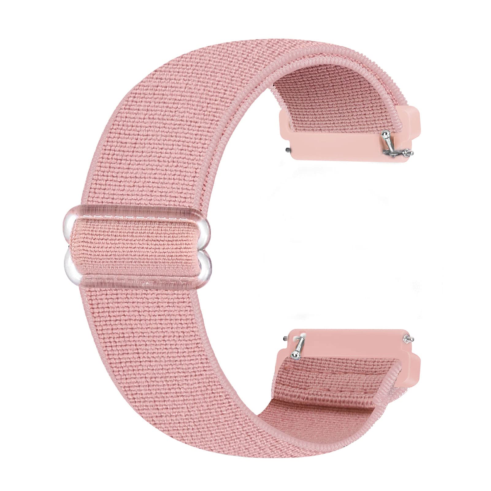 Ecogbd Elastic Replacement Strap Compatible with Fitbit Versa, Versa Lite, 2; Soft Fabric Nylon WristStrap, Unisex, Light Pink, 0.98 Inches