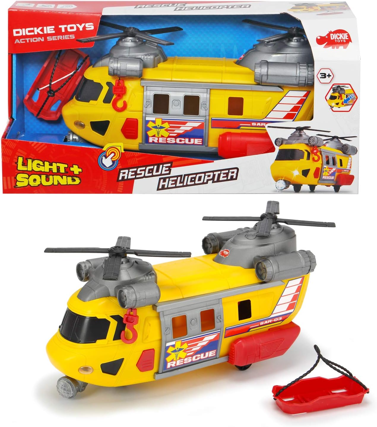 dickie toys light and sound sos rescue helicopter
