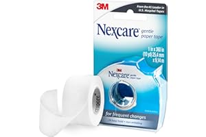 Nexcare Gentle Paper Tape Dispenser, Medical Paper Tape, Secures Dressings and Lifts Away Gently - 1 in x 10 Yds, 1 Dispenser