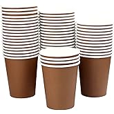 Yes!Fresh Party Cups,50 Count,Multicolor Paper Cups For Weddding,Party,Picnic, BBQ, Travel, and Event(Brown)