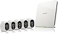 NETGEAR Arlo Certified Refurbished VMS3530-100NAR Security System with 5 HD Wire Free White Cameras for Indoor or Outdoor use, Works with Amazon Alexa.