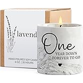 1 Year Anniversary Candle for Girlfriend Boyfriend - One Year Anniversary Wedding Gifts for Couple First Year Aniversario Present for Wife Husband Fiance - 6 Oz 1st Aniversario Porcelain Candle
