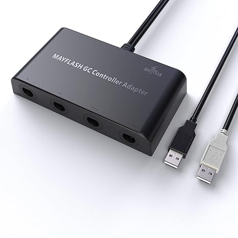 Gamecube Controller Adapter Fur Nintendo Wii U Und Pc Usb Mit 4 Slots Amazon De Games