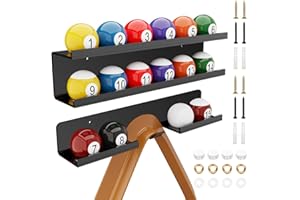 Cosmos Acrylic Billiard Ball Storage Shelf Set Pool Ball Wall Mount Rack Pool Accessory Wall Holder for 16 Balls Billiard Poo