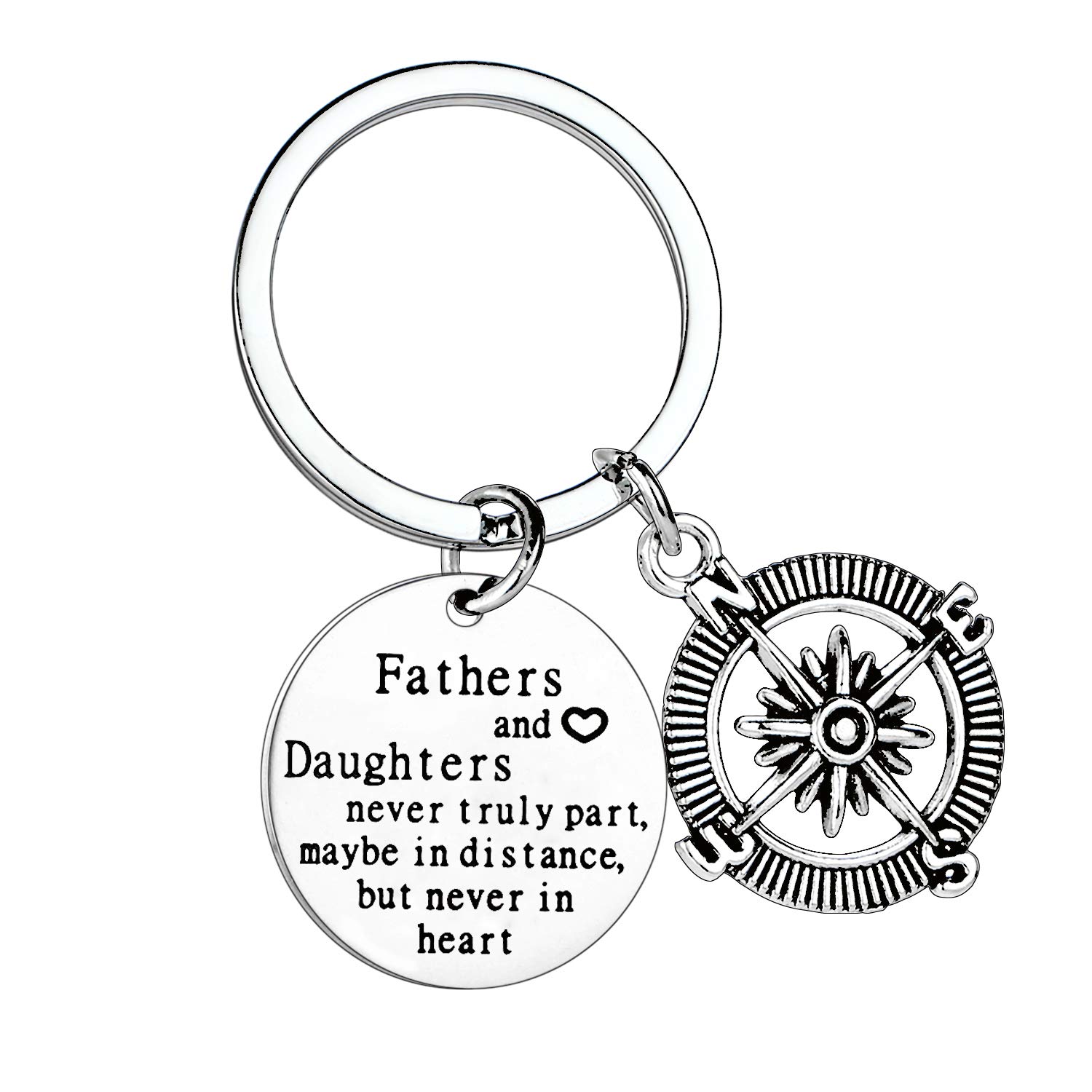 MADHAHEFU Father and Daughter Keyring Dad Gifts Dad Christmas Birthday Gifts Appreciation Gifts from Daughter Dad Keyrings Gifts for Daddy Father Present