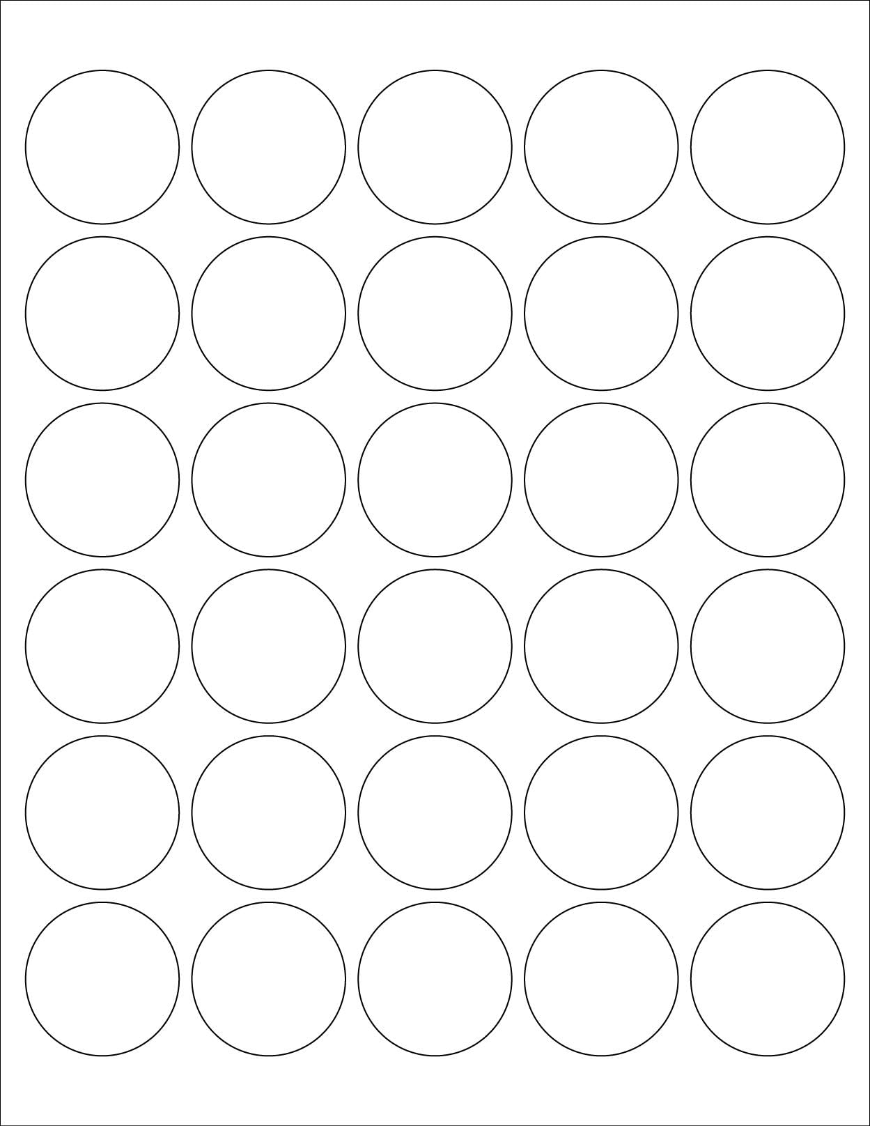 Online Labels Standard White Matte - 1.5" Circle Labels, For Laser Printer, 10 Sheets, 300 Labels Total(OL2088WX)