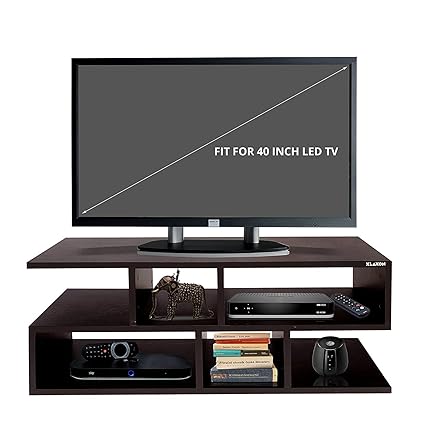 Klaxon Wooden TV Unit (Matte Finish, Brown)