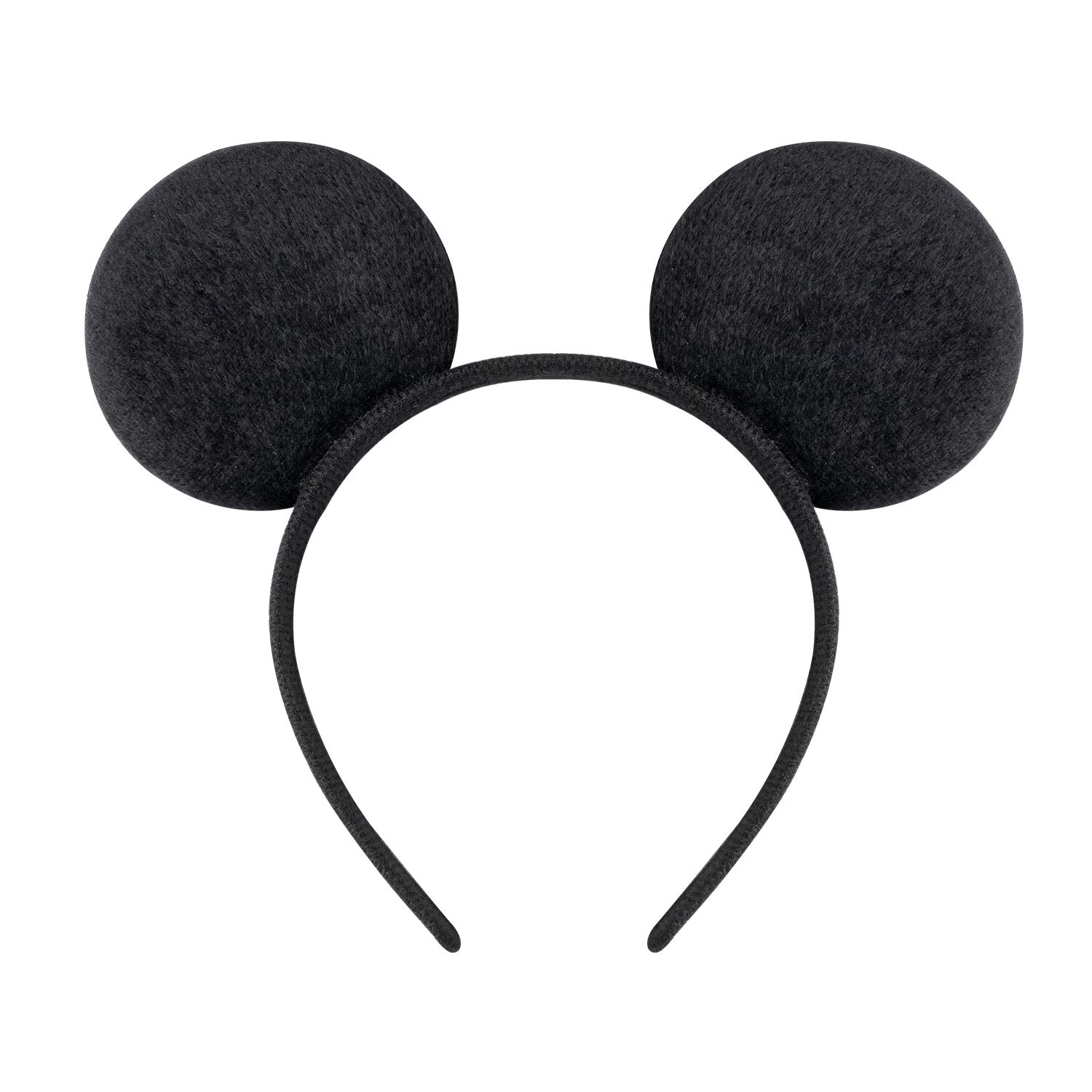 Picoway Mouse Ears Solid Black & Pink Bow Headband Set of 20: Beauty