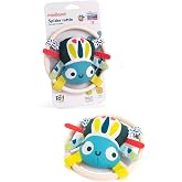 Miniland Feel to Learn Spider Teether Rattle for Infant and Toddlers from 0 to 6 Months