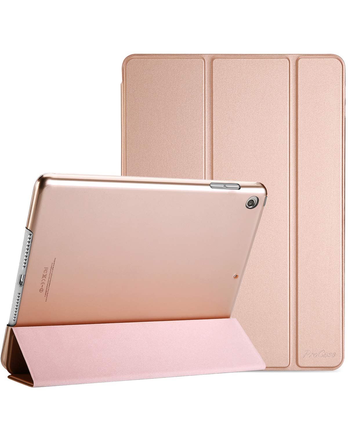 ProCase Smart Case for iPad Mini 5th Generation(2019 Model), Lightweight Cover with Auto Sleep/Wake for iPad Mini 5 -Rosegold