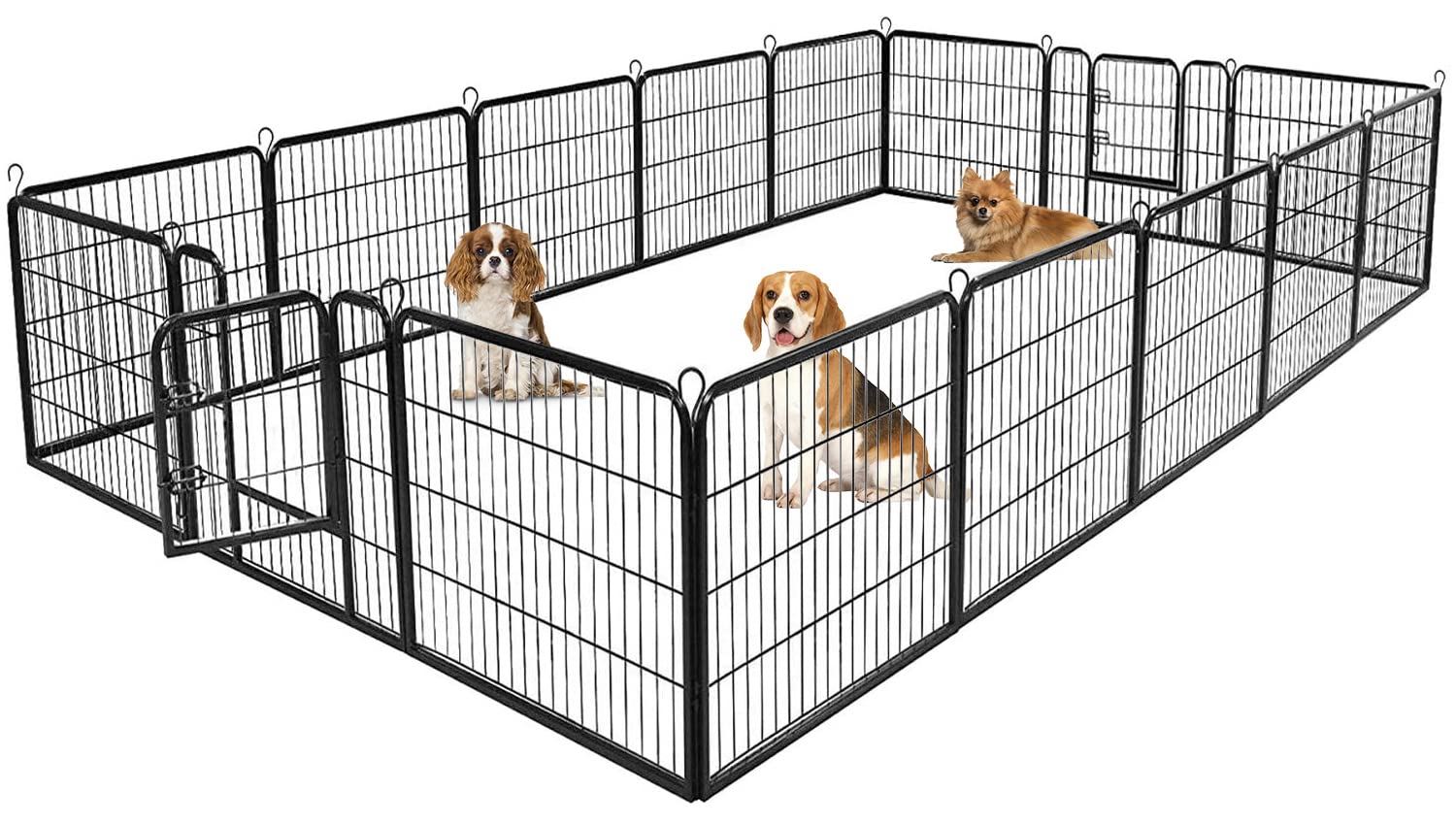 Photo 1 of BestPet | Dog Playpen | 32 Inch, 16 Panels | Heavy Duty Metal Pet Exercise Pen | Indoor Outdoor Fence Panels | Rust-Resistant, Removable, Tool-Free Setup | Anti-Skid, Expandable Design