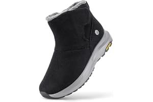 FitVille Mens Wide Winter Boots Thick Fur Lined Boots Lightweight Winter Wide Width Boots Outdoor Mens Snow Boots