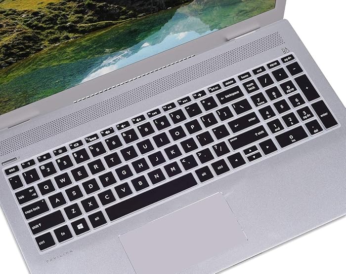 Keyboard Cover Protector for 2019 2018 New HP Envy x360 15.6" Laptop / 2018 HP Envy 15.6" Laptop / 2018 HP Envy 17.3" Laptop/HP Spectre x360 15-CH011DX Keyboard Protective Skin, Black