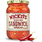 Wickles Pickles Spicy Red Sandwich Spread (6 Pack) - Hot Pepper Relish - Slightly Tangy, Perfectly Spicy, Wickedly Delicious (16 oz. Jars)