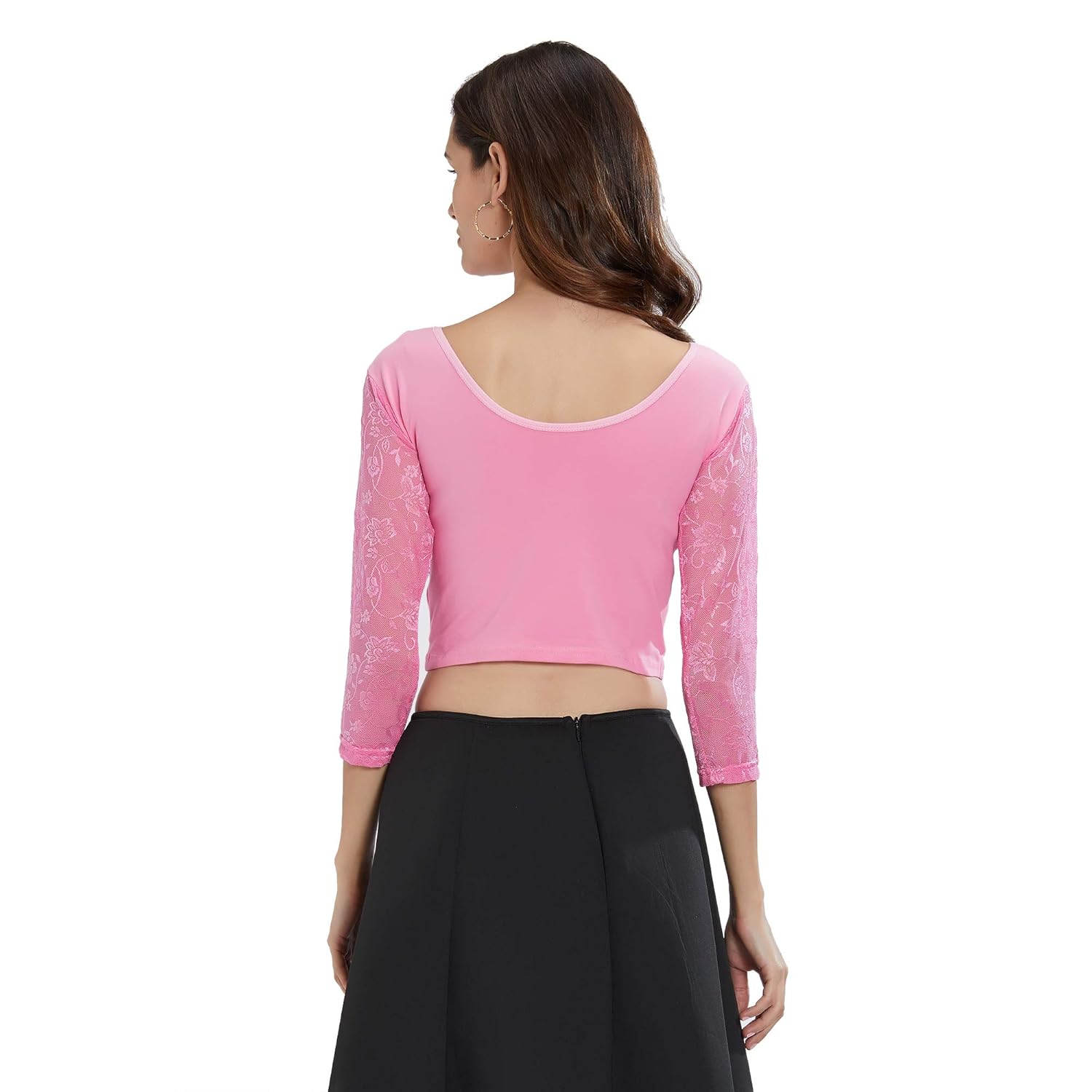 fressia fabrics women's stretchable readymade saree blouse crop top choli ||readymade||stretchable||festive collection