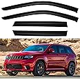 Window Visors Rain Guards Shield for 2011-2021 Jeep Grand Cherokee, Out-Channel Window Vent Wind Deflectors Visors Shades for 11-21 Grand Cherokee (Not for Grand Cherokee L)