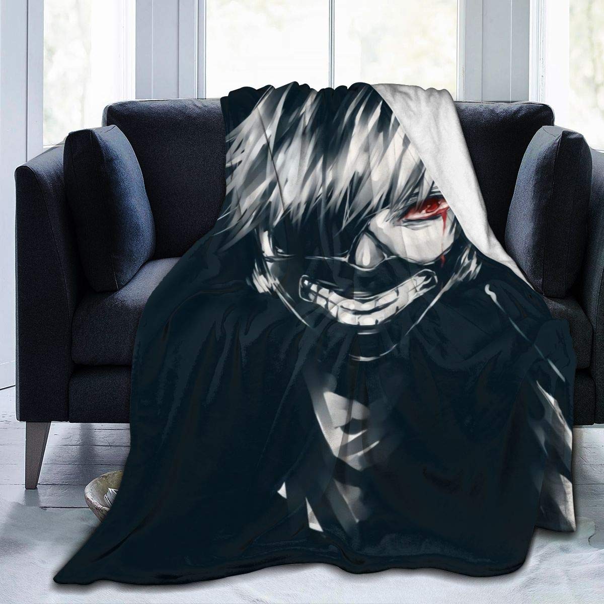 NanZYang Fleece Blanket Tokyo Ghoul Cozy Bed Linen Microfiber Lightweight Super Soft Luxury Sofa Warm Yoga Mats Blankets Throw Size 50x40 60x50 80x60 Inch