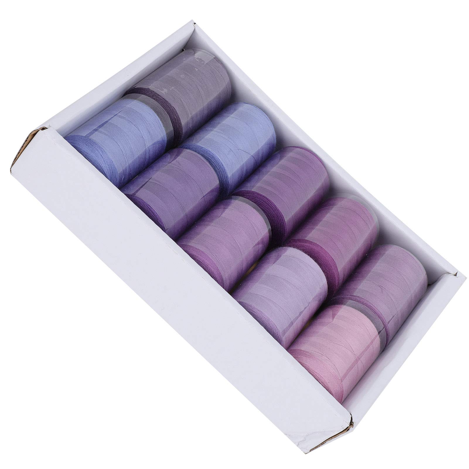 10 Rolls Sewing Thread Sets Assorted Colors Spools Thread Mixed Thread Leather Sewing Waxed Cord Thread for Sewing Supplies(PURPLE)
