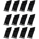 12 Pack Fleece Winter Scarves, Warm Winter Scarf Multi-color Bulk Wholesale, Unisex Men Women