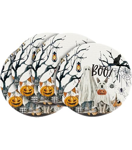 Halloween Table Runner - 13x72 Inch Black Pumpkin Ghost Design, Polyester Fall Holiday Decor For Parties - View #3