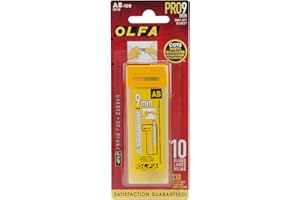 Olfa 5010 AB-10B 9mm Snap-Off Silver Blade, 10-Pack