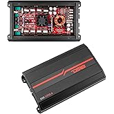 DS18 SXE-1200.4/BK Car Amplifier Stereo Full-Range Class A/B 4-Channel 60x4 RMS @4 OHM 1200 Watts - Powerful and Compact Amp for Speakers in Car Audio System
