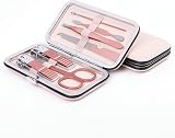 Jiaweixiang 7pcs Manicure Pedicure Set Rose Gold Stainless Steel Case view 4