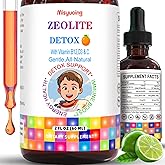 Misyvoing Zeolite for Kids&Adults Supports Cell Restoration,Natural Body Cleanse,Support Digestive Health,Immune System,Improves Focus,Vitamin B12, D3&C, Sugar-Free (60ml, Lemon)