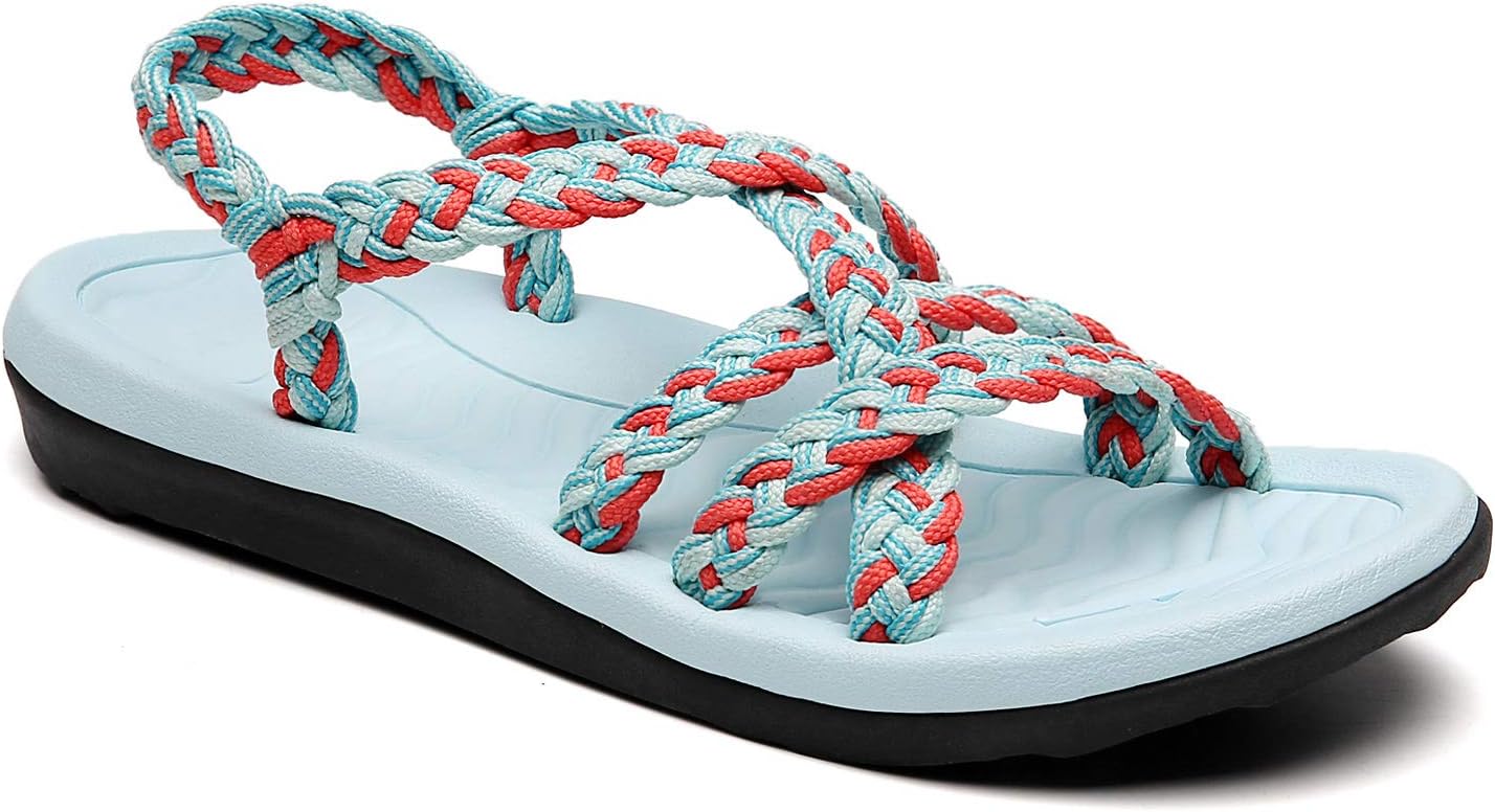 MEGNYA Women's Comfortable Walking Sandals with Arch Support Waterproof for Walking/Hiking/Travel/Wedding/Water Spot/Beach