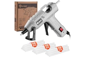 Mini Hot Glue Gun Kit：DEKOPRO 20Watt High Temp Glue Guns Tool with 30 Glue Sticks Mini Case for Glue Gun Crafts DIY, School A