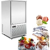 Wtecom Commercial 10 Trays Blast Chiller Freezer,Batch Chest Freezer | 10 Trays,110V 60HZ,1556W,Temperature range:-40C to +3C,EVCO Smart AI Temperature Controller, Self-Closing Door,Volume: 280L