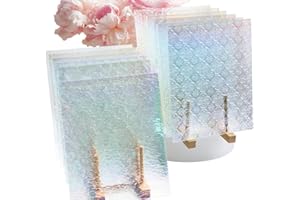 CHICSHIS 12-Pack Iridescent Clear Stained Glass Sheets, 8x10 Inch Textured Transparent Glass Panels for DIY Mosaic Crafts, Art Projects, and Handmade Tiles, Assorted Cathedral-Style Glass for Decor