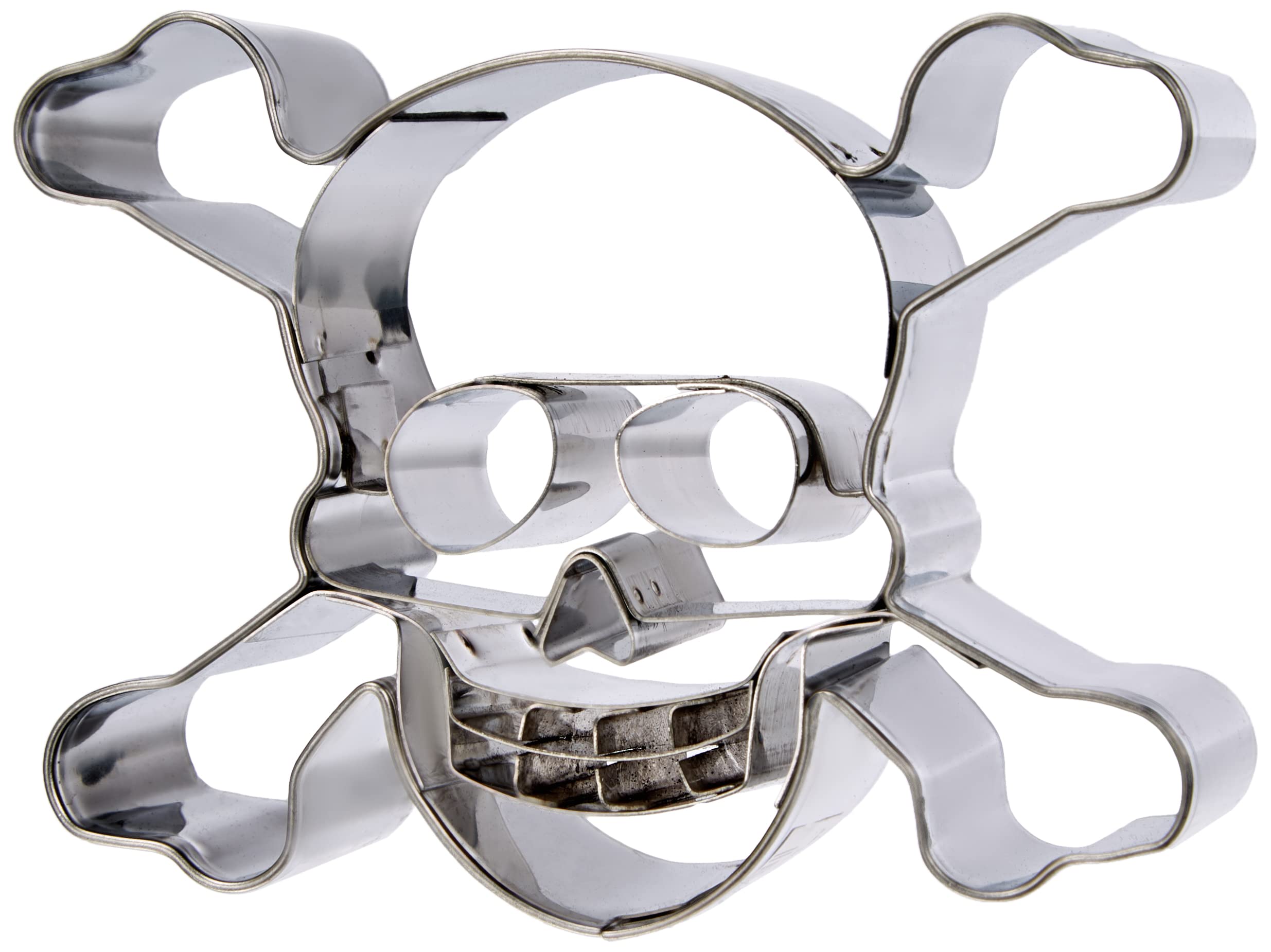 Staedter Skull Embossing Cookie Cutter, Silver, 9 cm