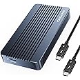 ANYOYO 40Gbps M.2 NVMe SSD Enclosure, Tool Free Installation, Aluminum USB 4.0 M.2 NVMe SSD Enclosure with Thunderbolt 4 Cable Compatible USB 4/3.2/3.1/3.0/2.0 for M&B+M-Key SSD Size 2280