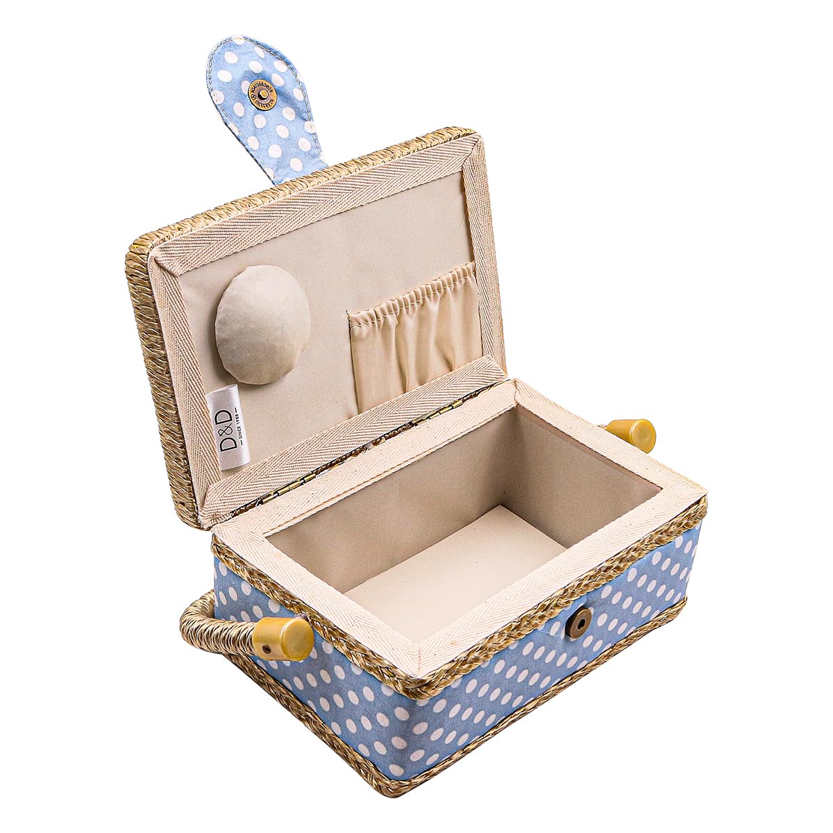 ANCLLO Sewing Supplies, Sewing Box Organizer Sewing Kit Storage for Home and Daily Use (Blue)