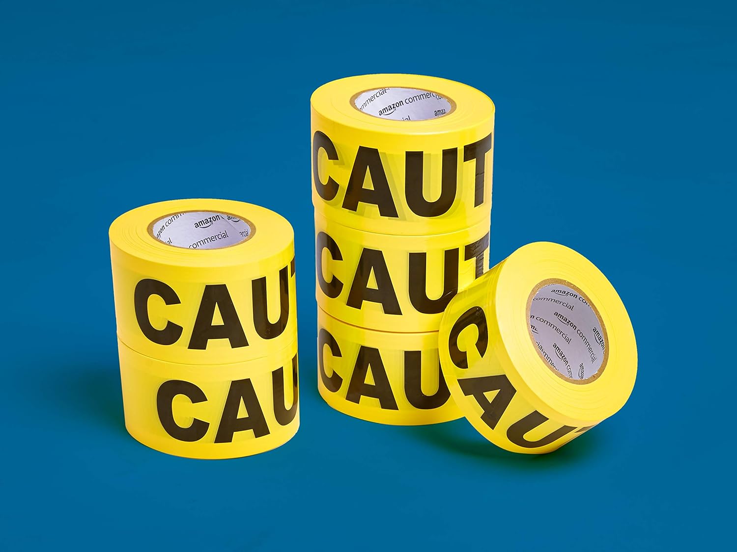 Commercial Caution Tape, 3-inch by 1000-feet, Yellow, 6-Pack: Industrial & Scientific