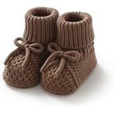 Wugugu Newborn Shoes Knitted Baby Booties Hand Crochet Knit Infant Boys Girls First Walkers Soft Crib Sock Boots