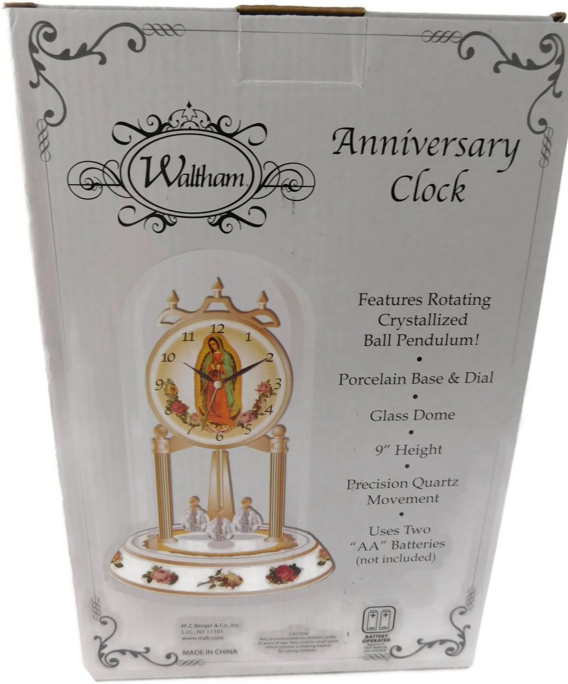 Amazon Com Waltham Anniversary Clock Our Lady Of Guadalupe Home